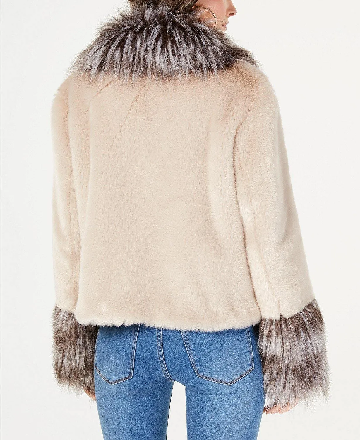 I.N.C Mixed-Materials Faux-Fur Jacket