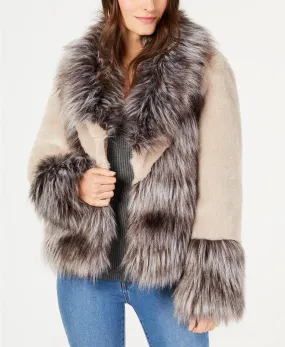 I.N.C Mixed-Materials Faux-Fur Jacket