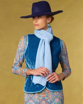 Italian Crafted-Ella Scarf in Powder Blue