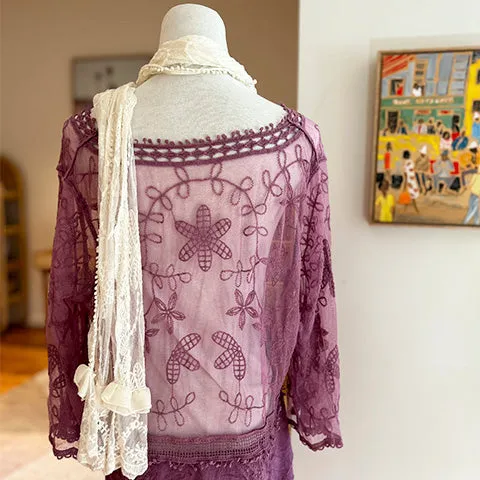 Joni Embroidered Purple Mini