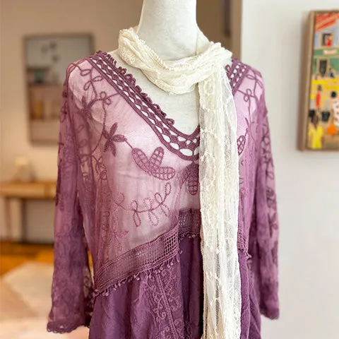 Joni Embroidered Purple Mini