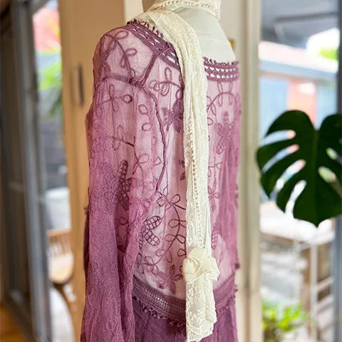 Joni Embroidered Purple Mini
