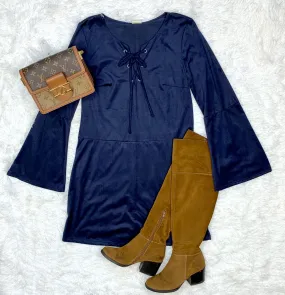 Keeping Me Company Dress: Navy