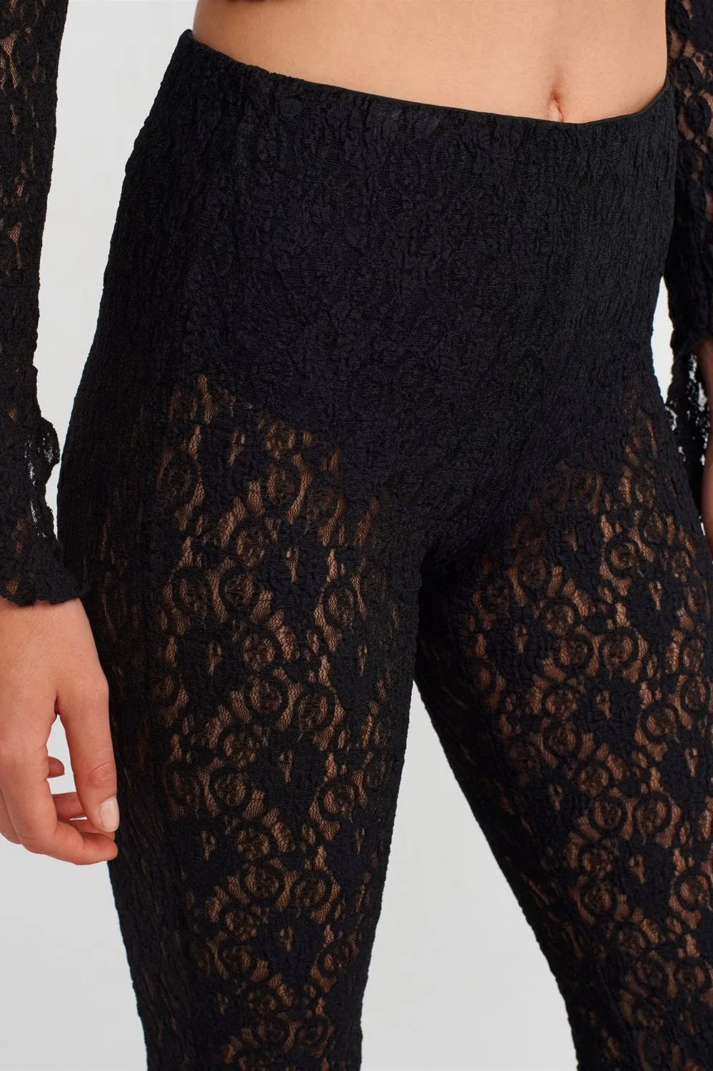 Lace Flared Pants