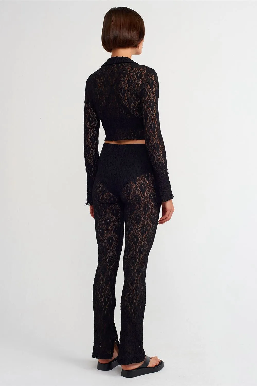 Lace Flared Pants