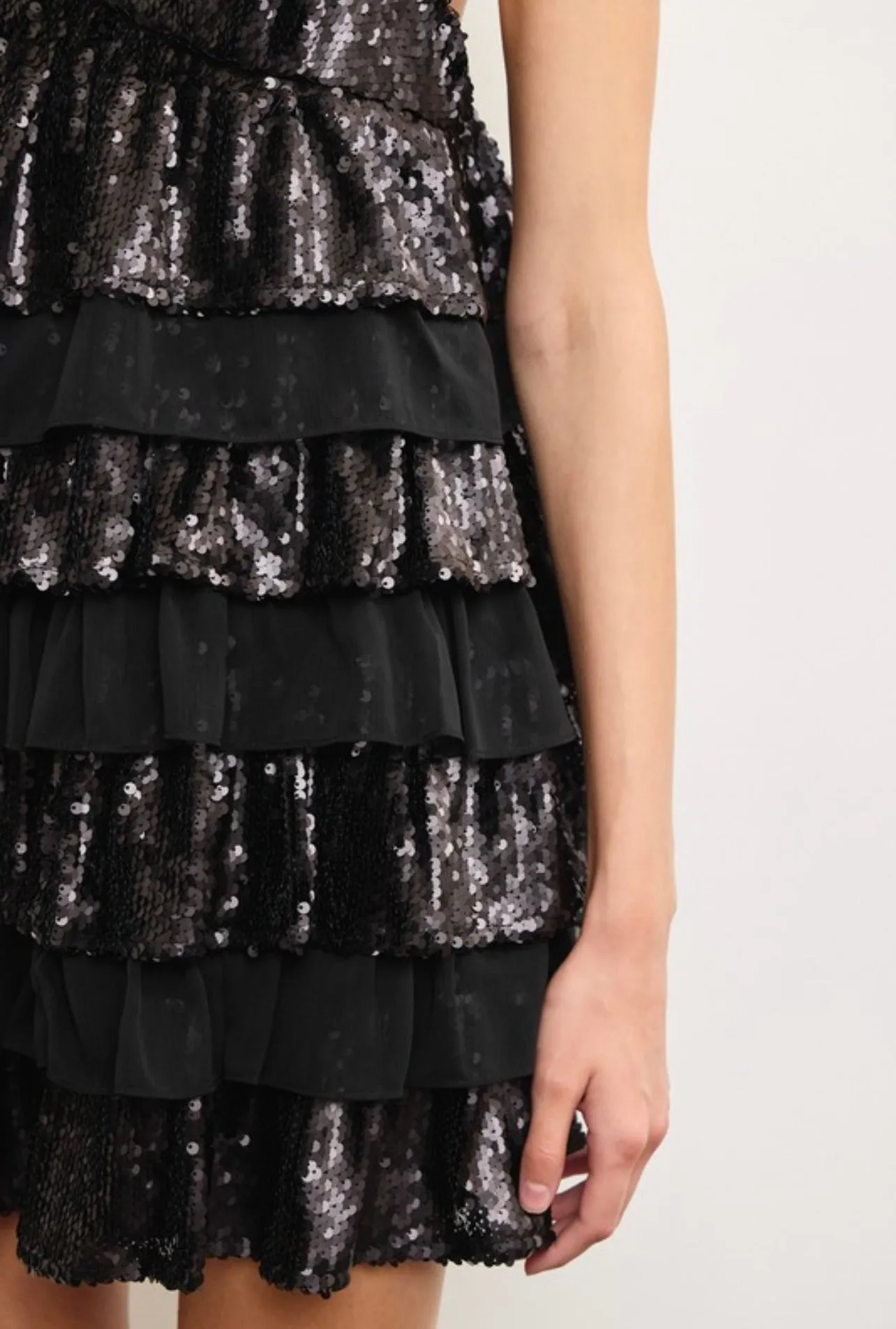 Layers Sequins Mini Dress