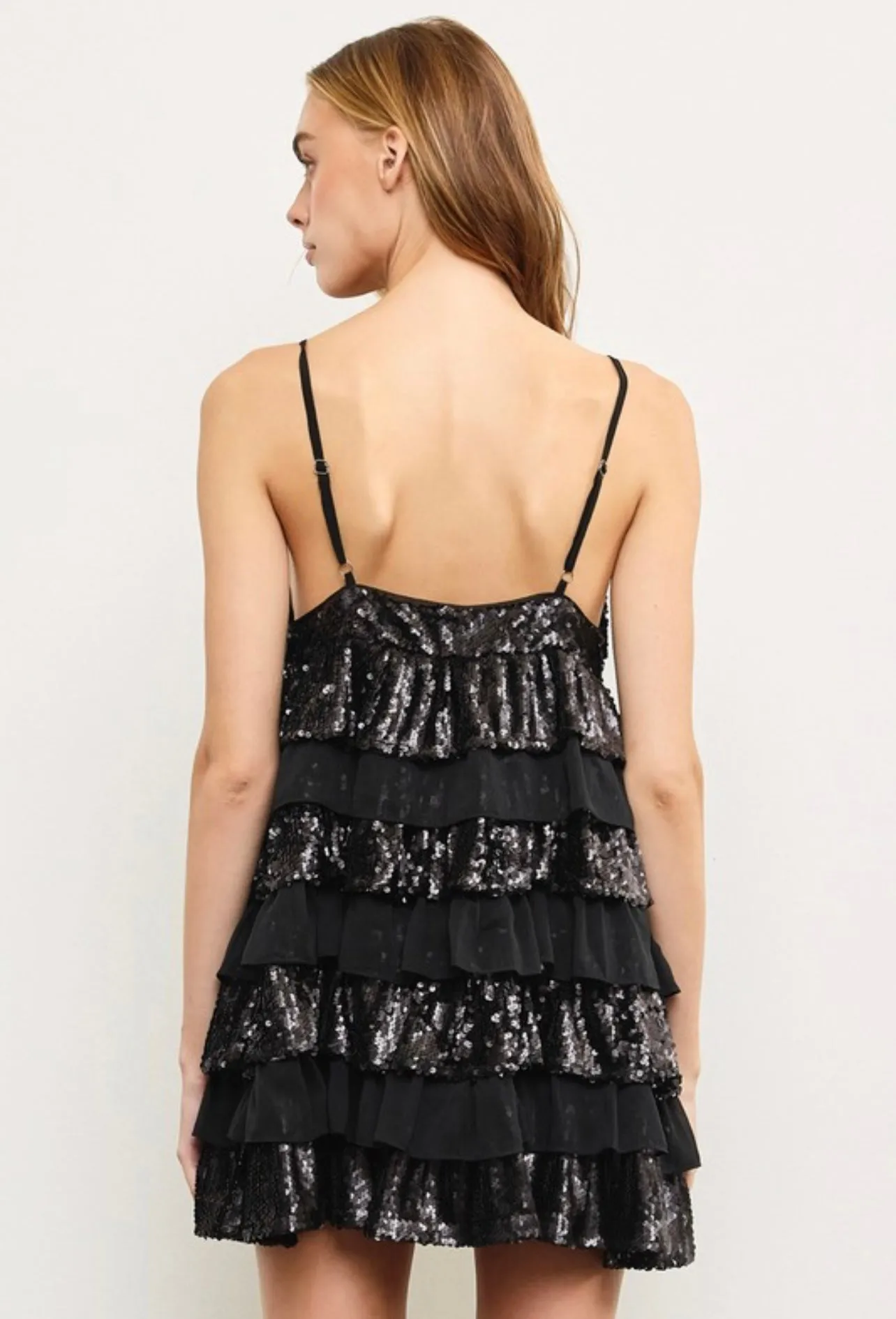 Layers Sequins Mini Dress
