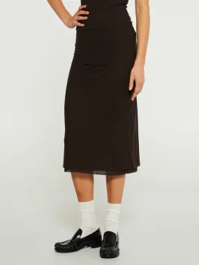 Leema Skirt in Dark Brown