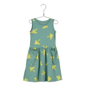 Light Blue Birds Sleeveless Dress (1-2 left)