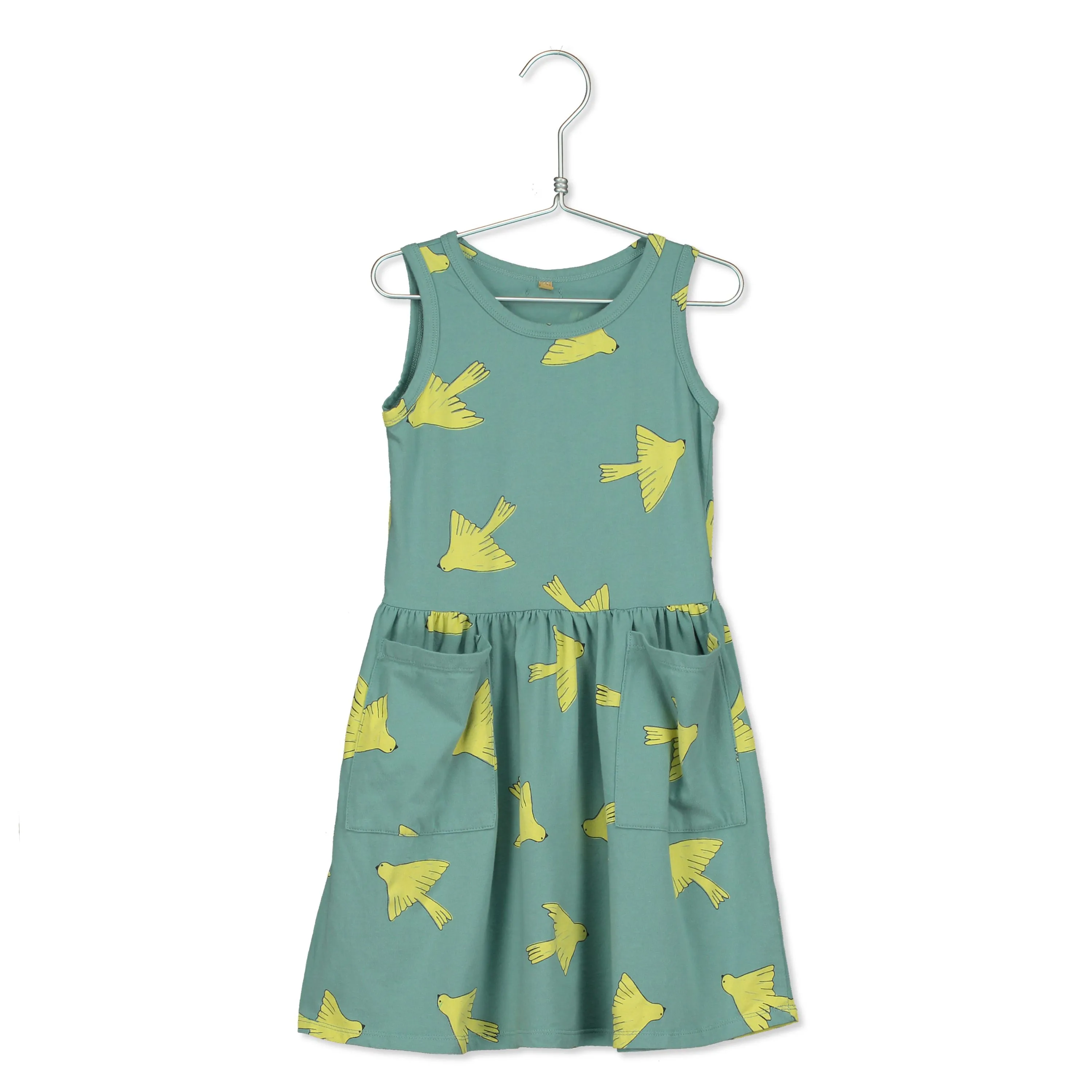Light Blue Birds Sleeveless Dress (1-2 left)