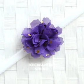 Little Red Gold Dot Bloom Collar Slide On - Small Flower Collar Accessory