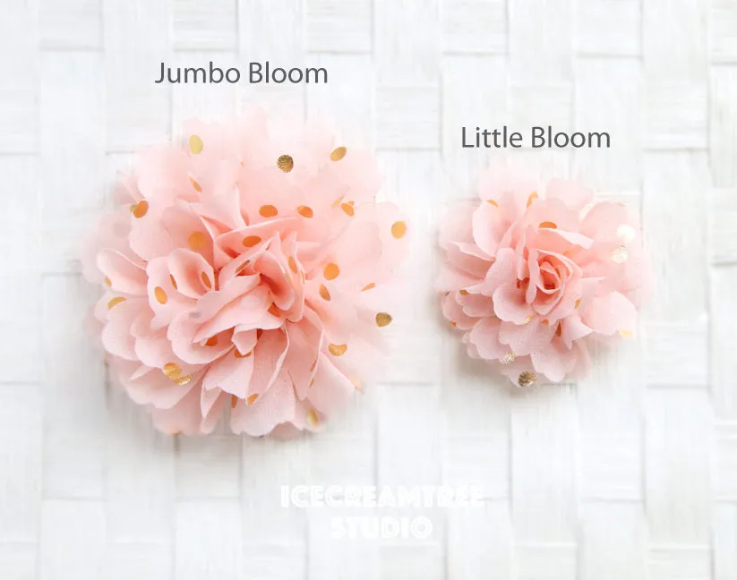 Little Red Gold Dot Bloom Collar Slide On - Small Flower Collar Accessory