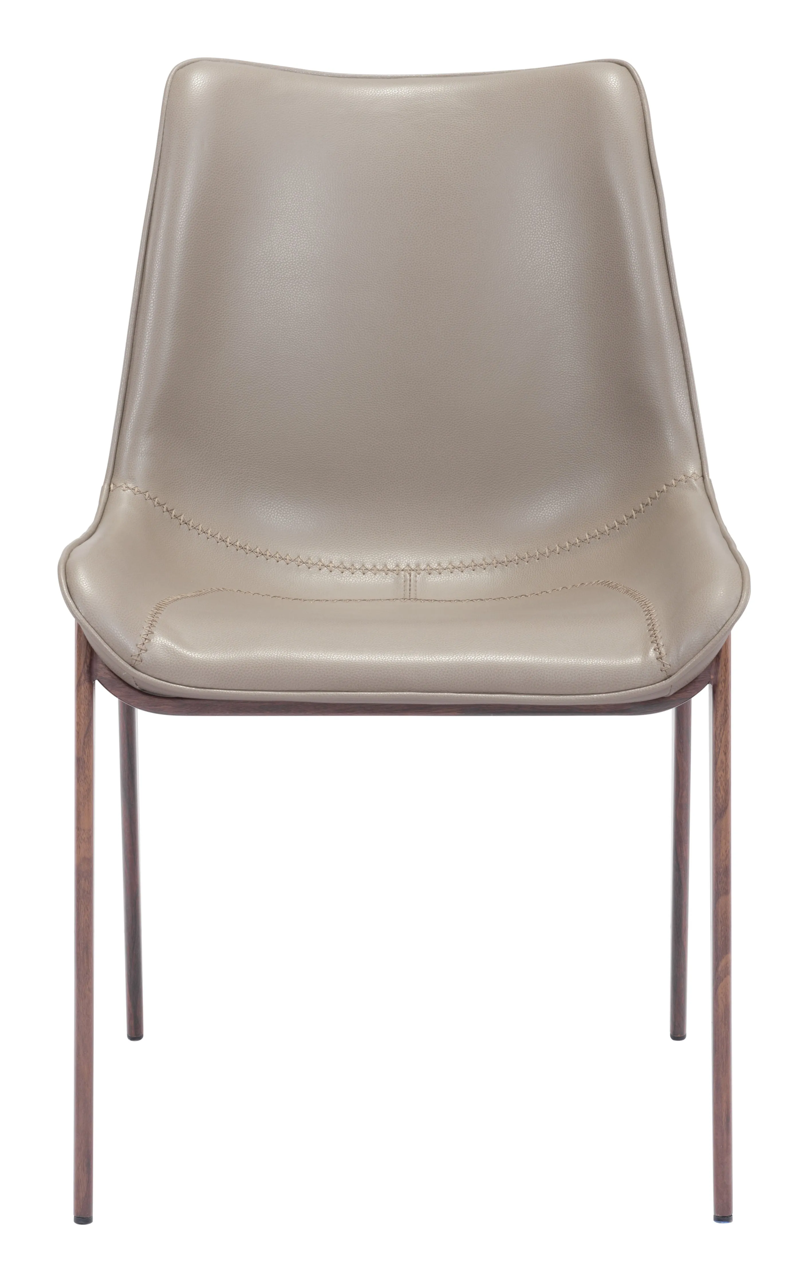 Magnus Dining Chair (Set of 2) Brown & Walnut
