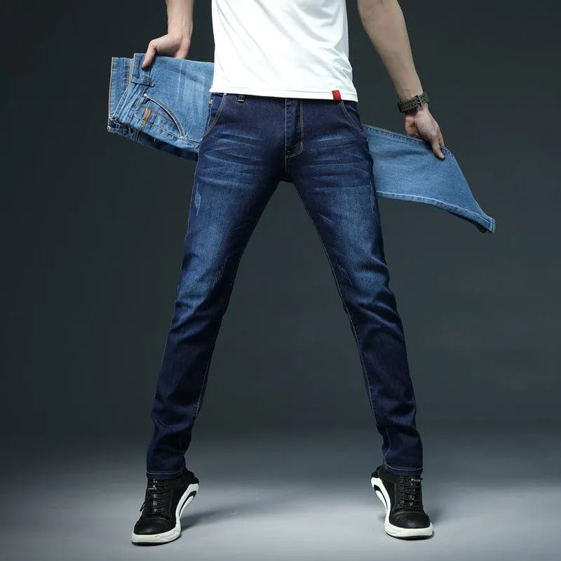 Men's Denim Skinny Pants Color Slim Fit