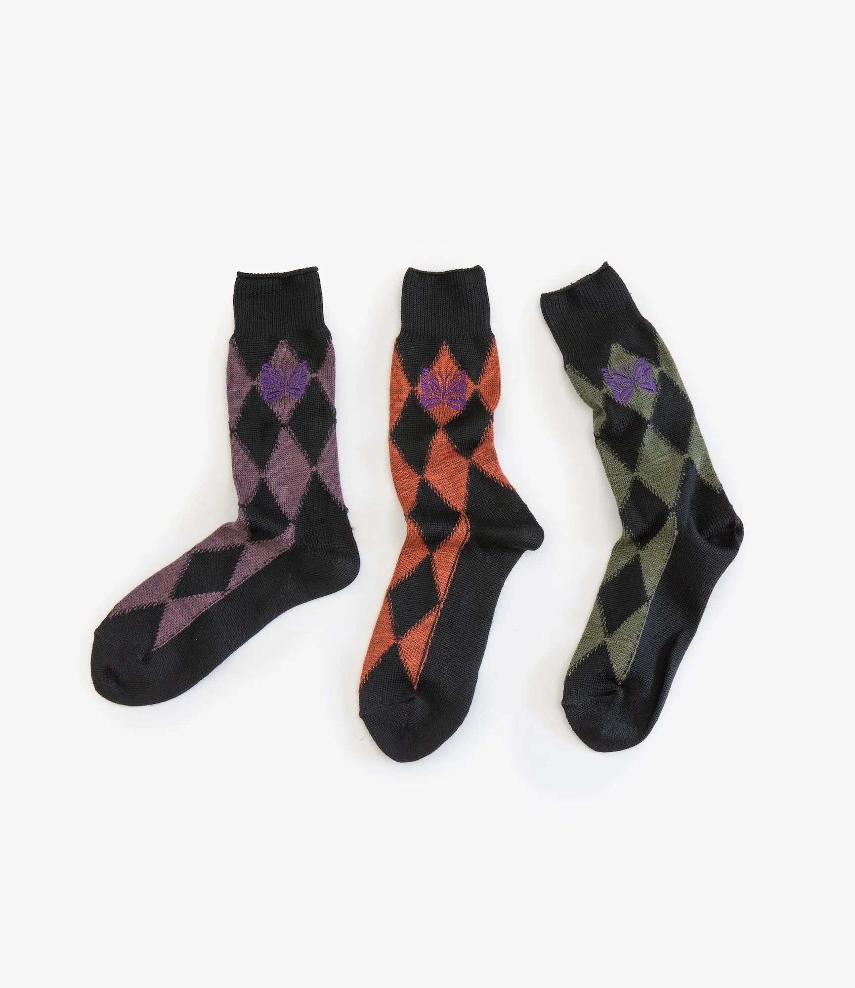Merino Wool Argyle Jacquard Socks