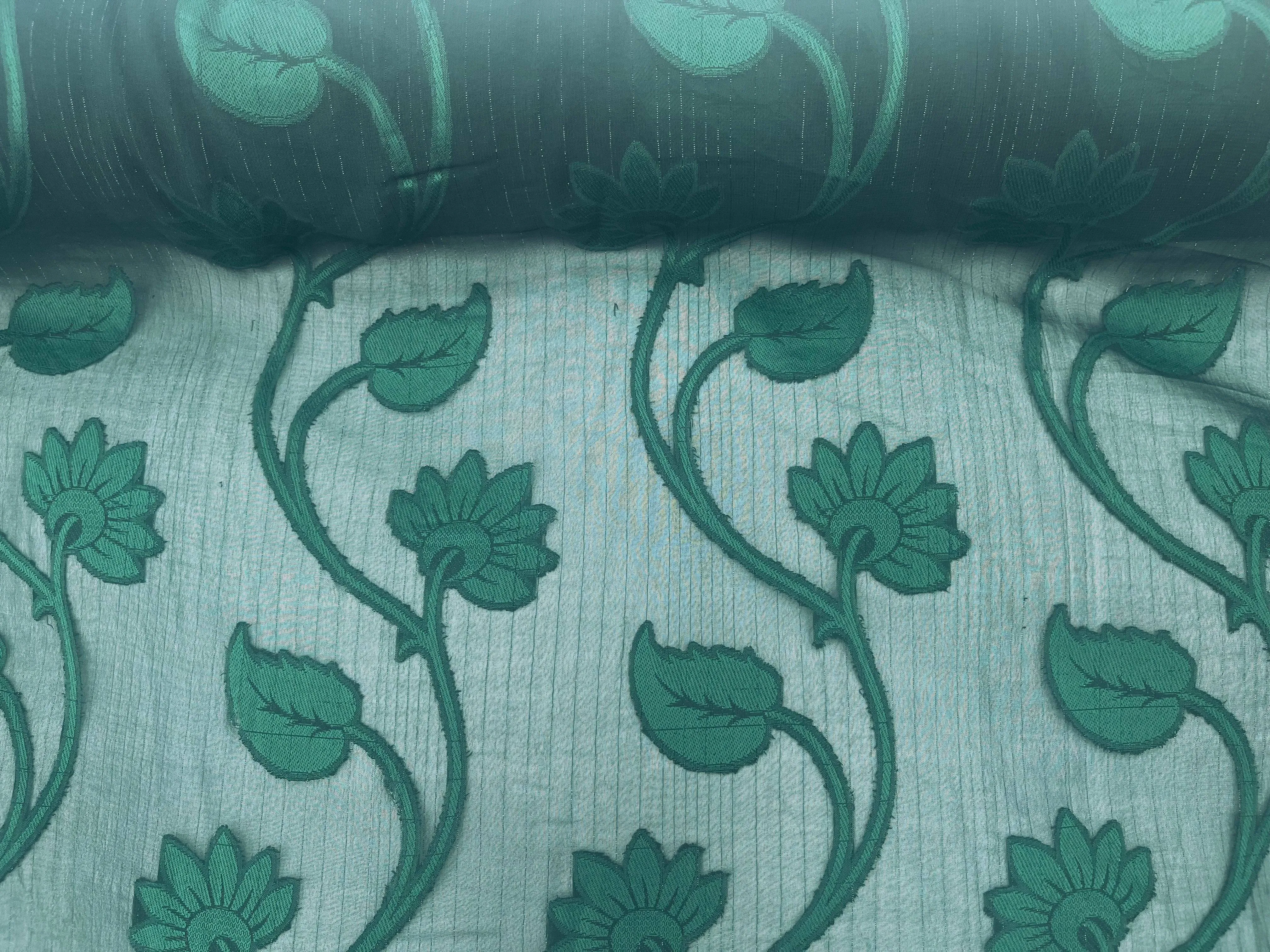 Metallic Leaf - Woven Chiffon Fabric
