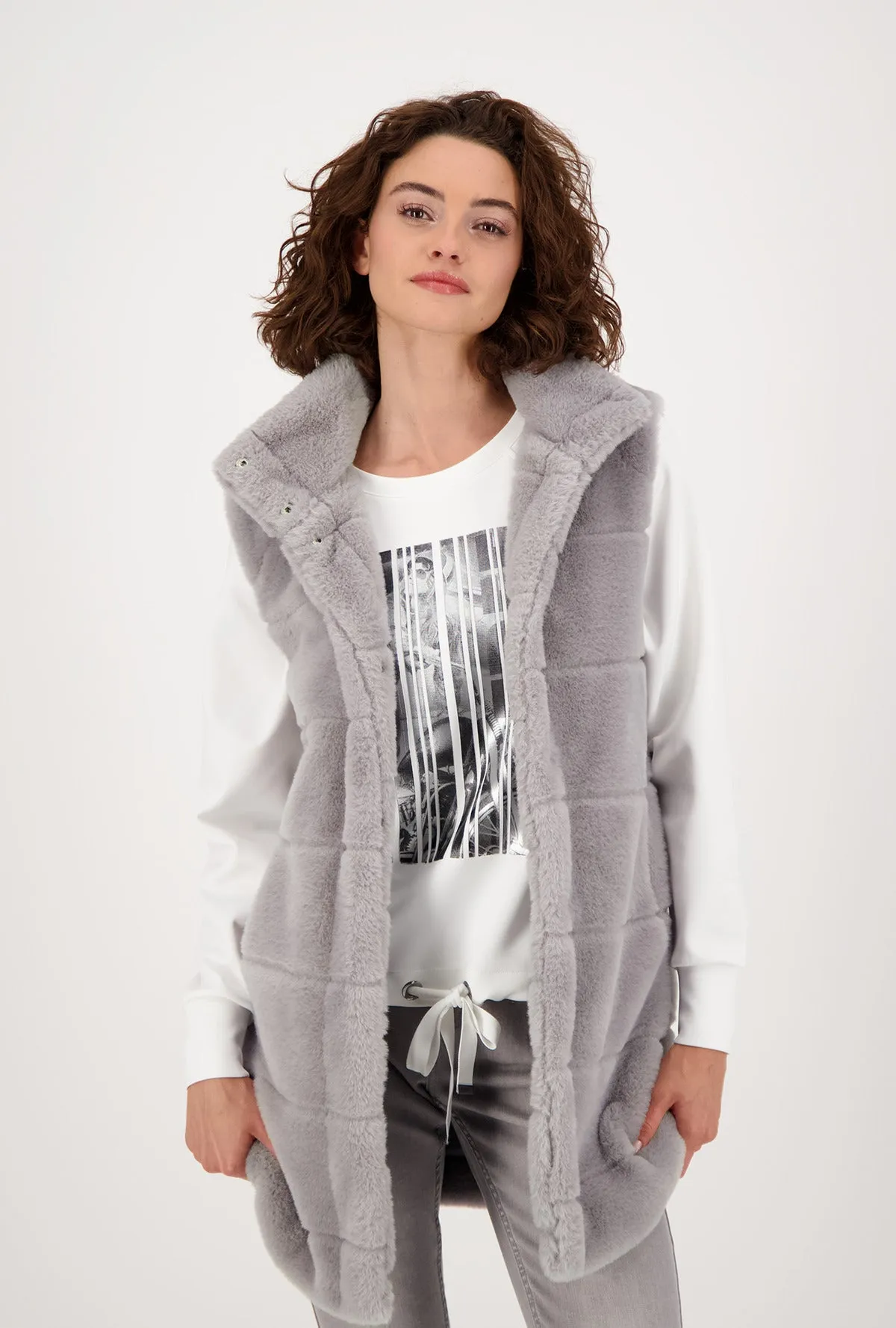 Monari 805667 Cloud Faux Fur Gilet