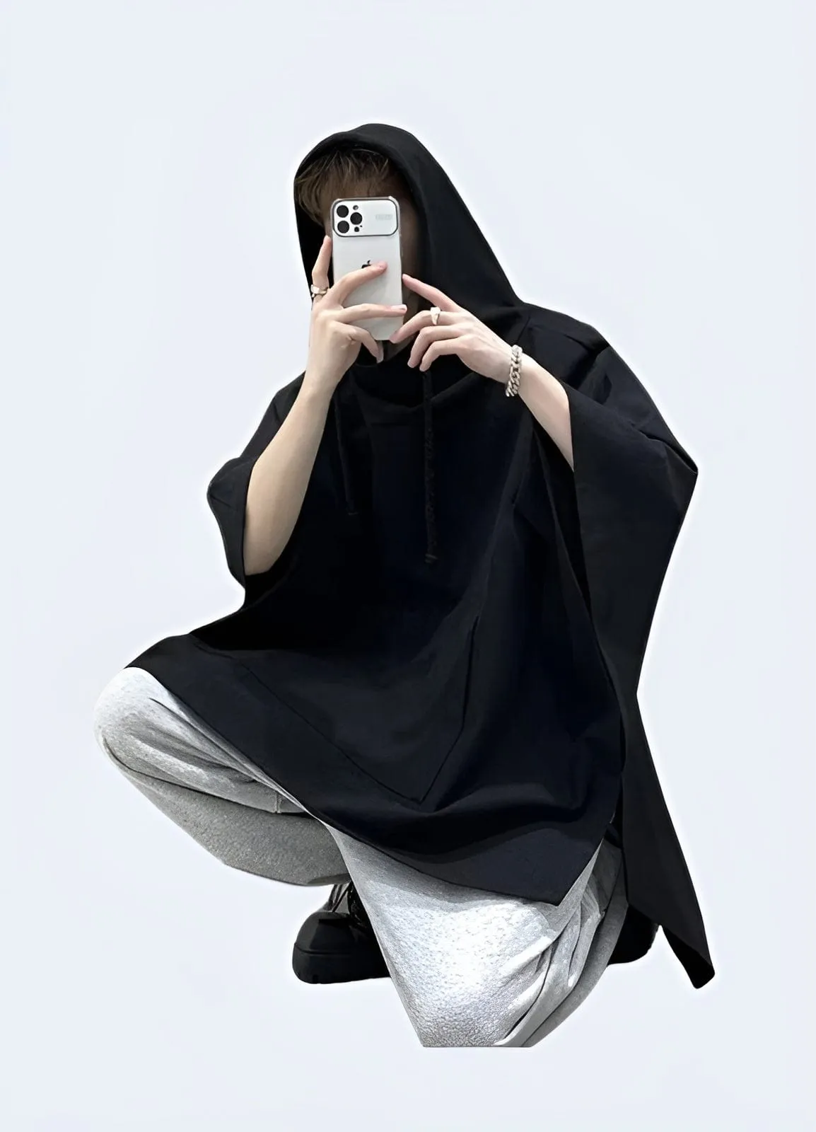 Multi-Pocket Techwear Poncho