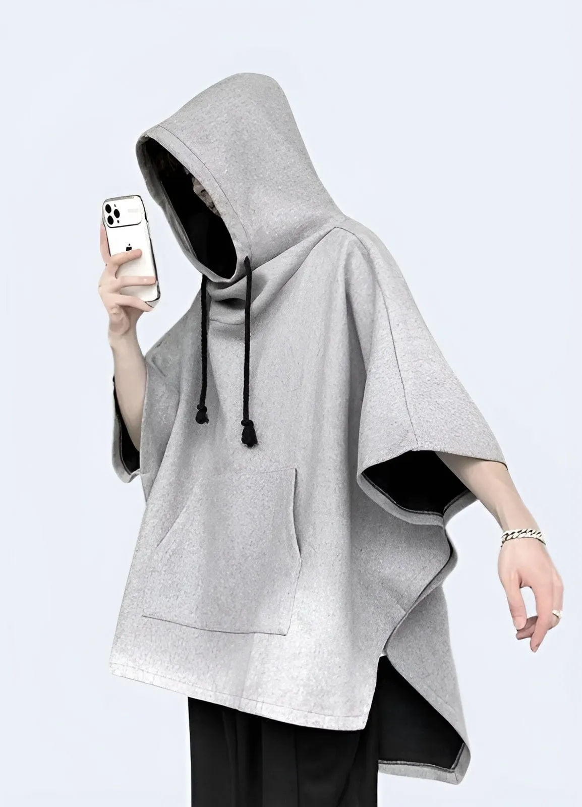 Multi-Pocket Techwear Poncho