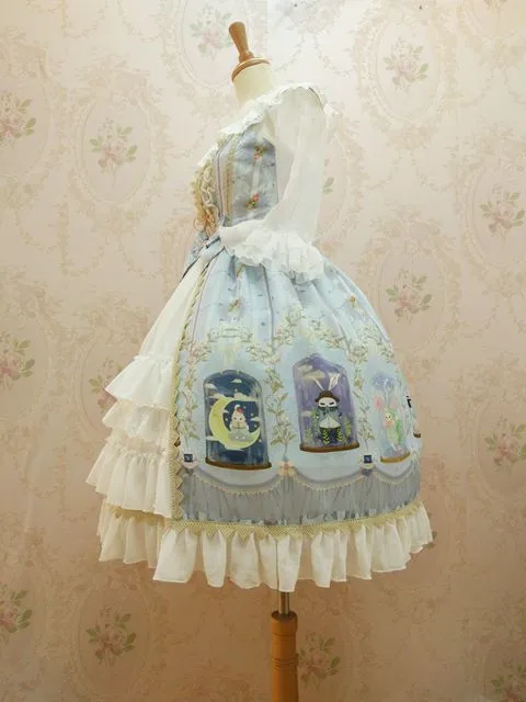 New Lolita JSK Dress Sweet Crystal Rabbit Series Chiffon Dress By Yiliya