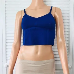 *NEW* NOCTURNE Saxe Royal Blue Knitted Crop Top Size Medium