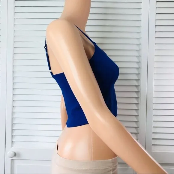 *NEW* NOCTURNE Saxe Royal Blue Knitted Crop Top Size Medium