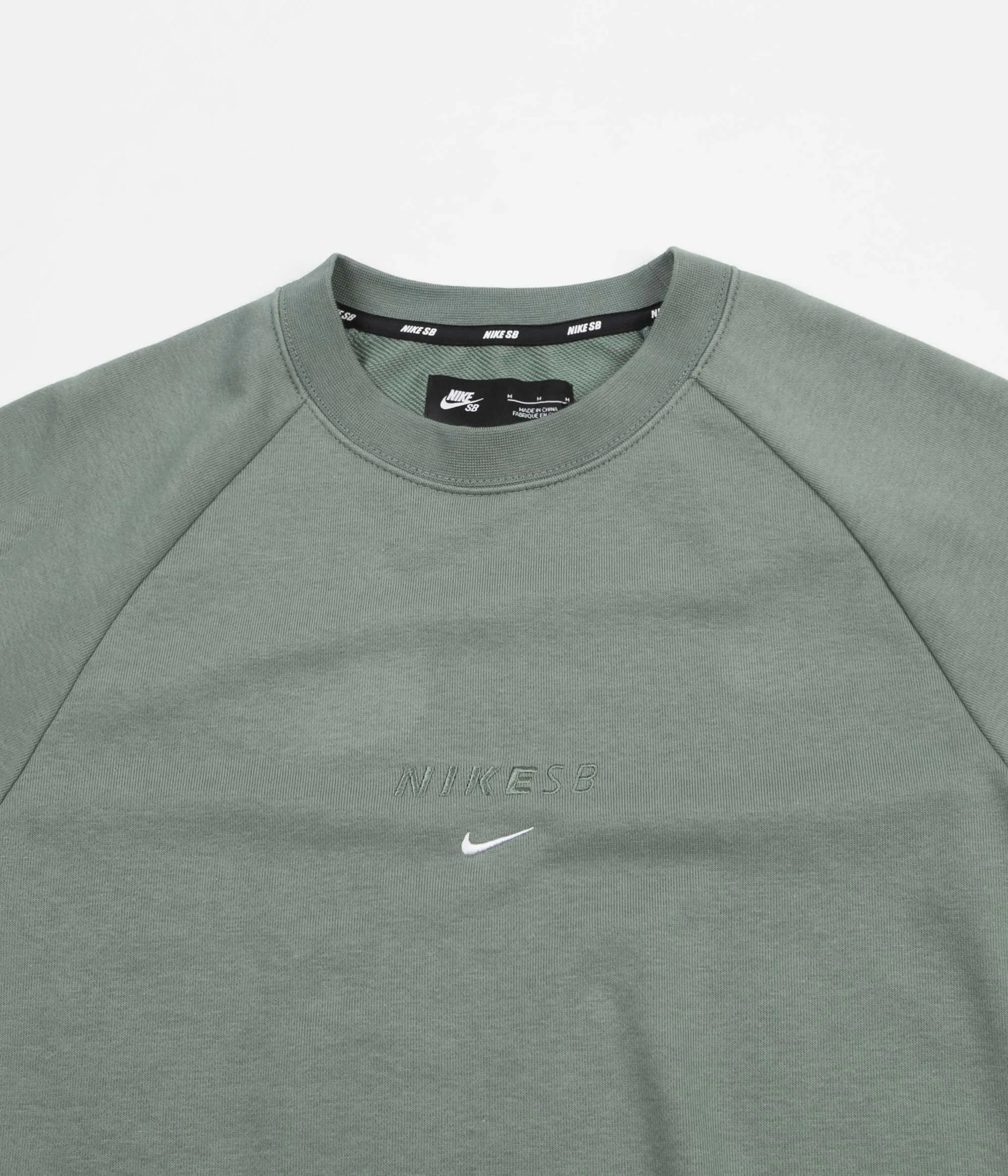 Nike SB Dry Everett Crewneck Sweatshirt - Clay Green / White