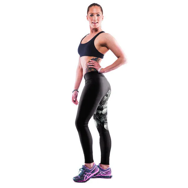Novelty Sporting 3D Printed Free Size Leggings for Women
