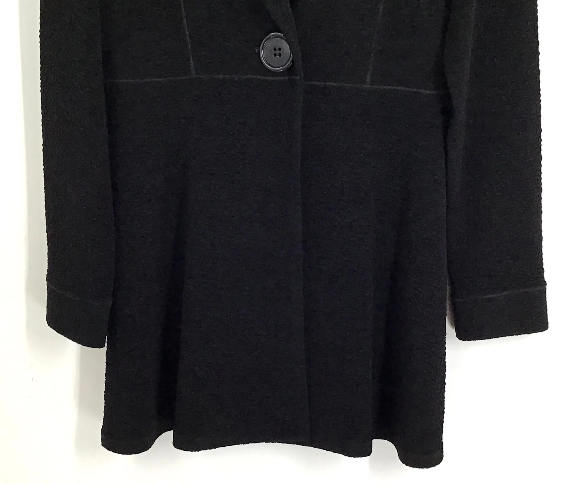 NWT Vintage Eva Varro Women's Black Overcoat - Size L