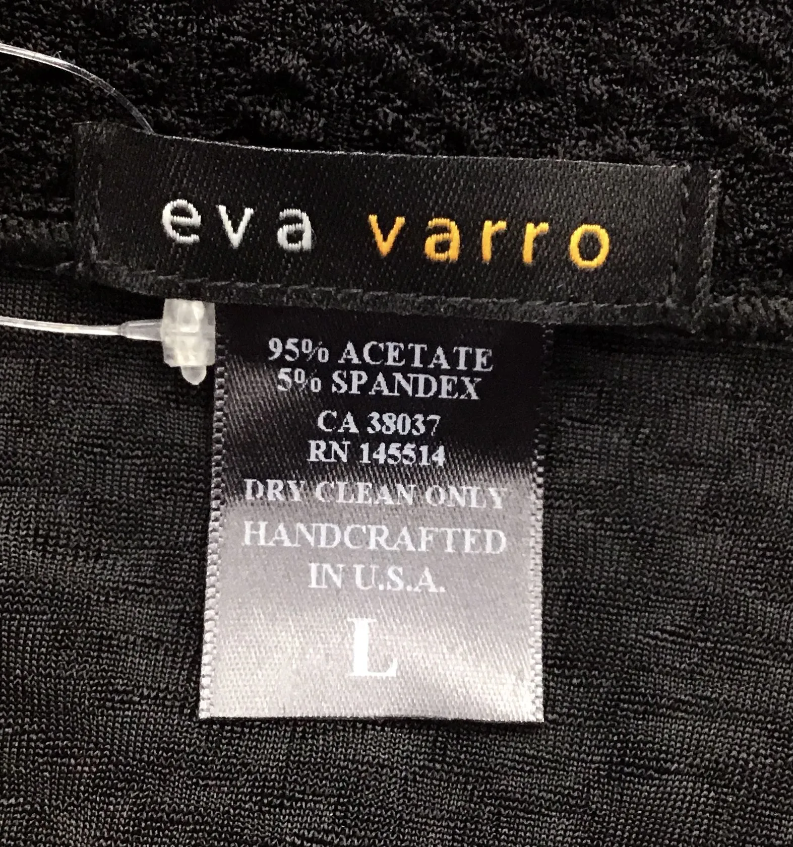 NWT Vintage Eva Varro Women's Black Overcoat - Size L