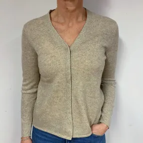Oatmeal Beige Cashmere Cardigan Medium
