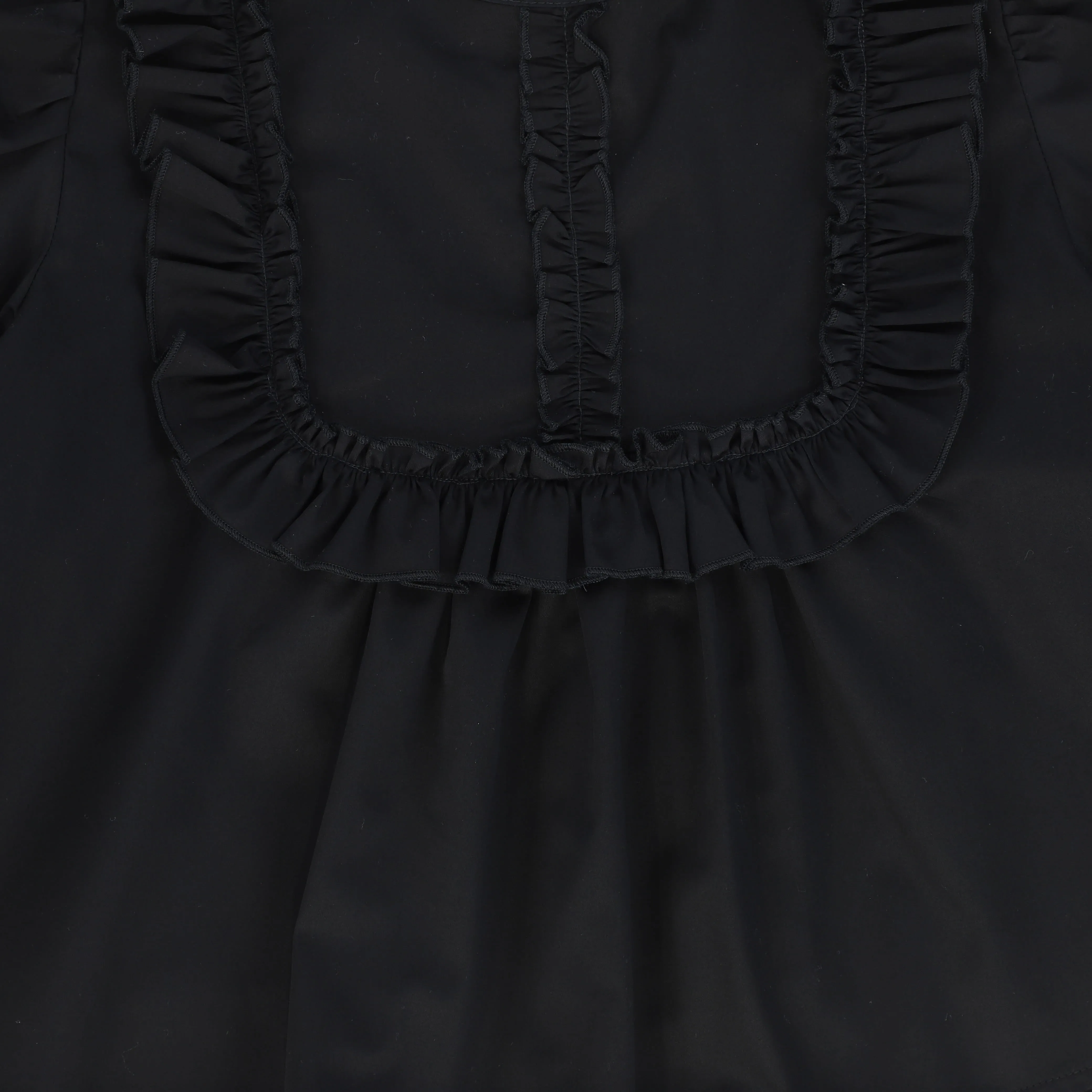 OLIVIA ROHDE BLACK RUFFLE TRIM TOP [Final Sale]
