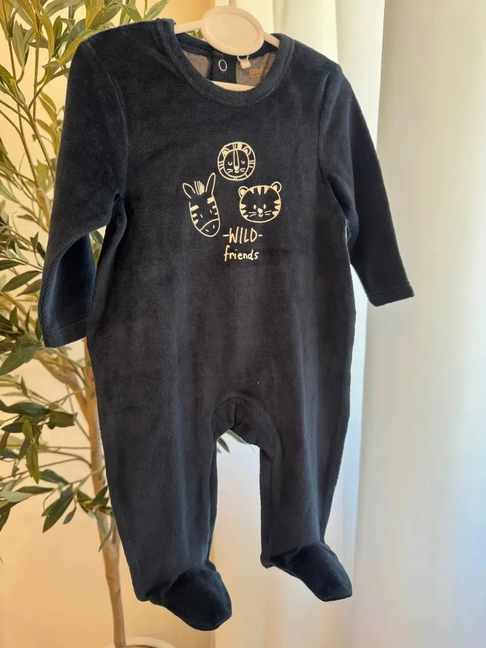Orchestra Baby Boy Velour Overall