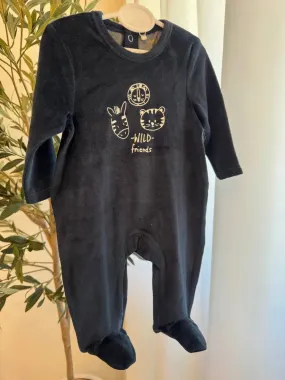 Orchestra Baby Boy Velour Overall