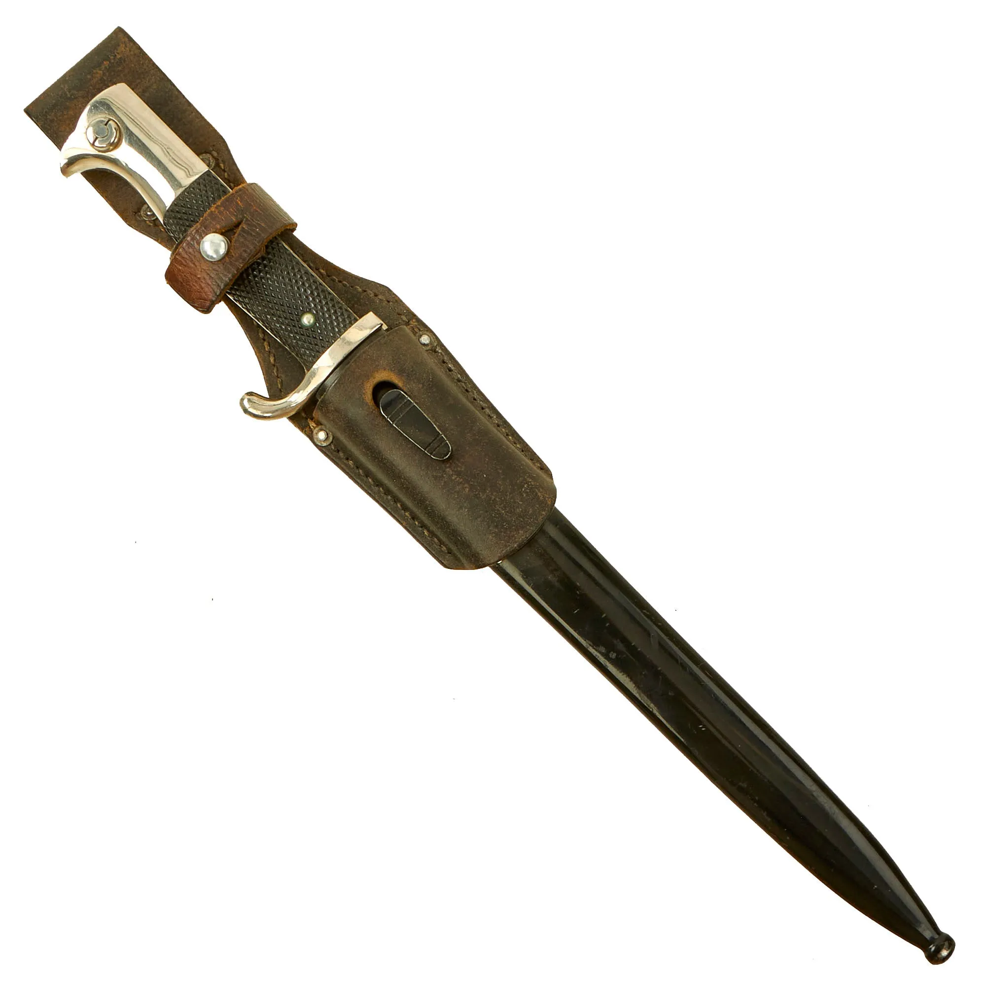 Original German WWII Heer Long 98k Dress Bayonet by Paul Seilheimer with Scabbard & Frog