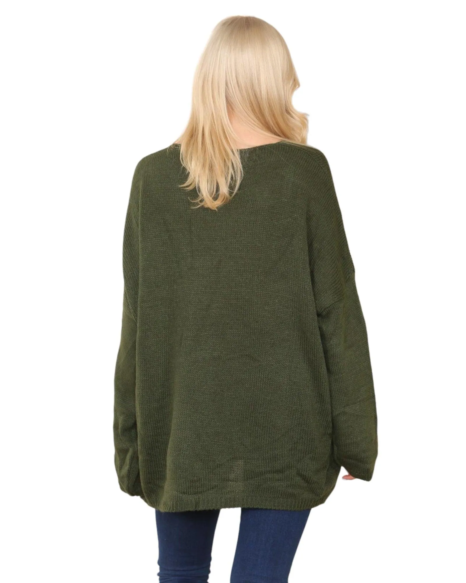 Oversized  Long Sleeve Floral Print  Knitted Jumper Top