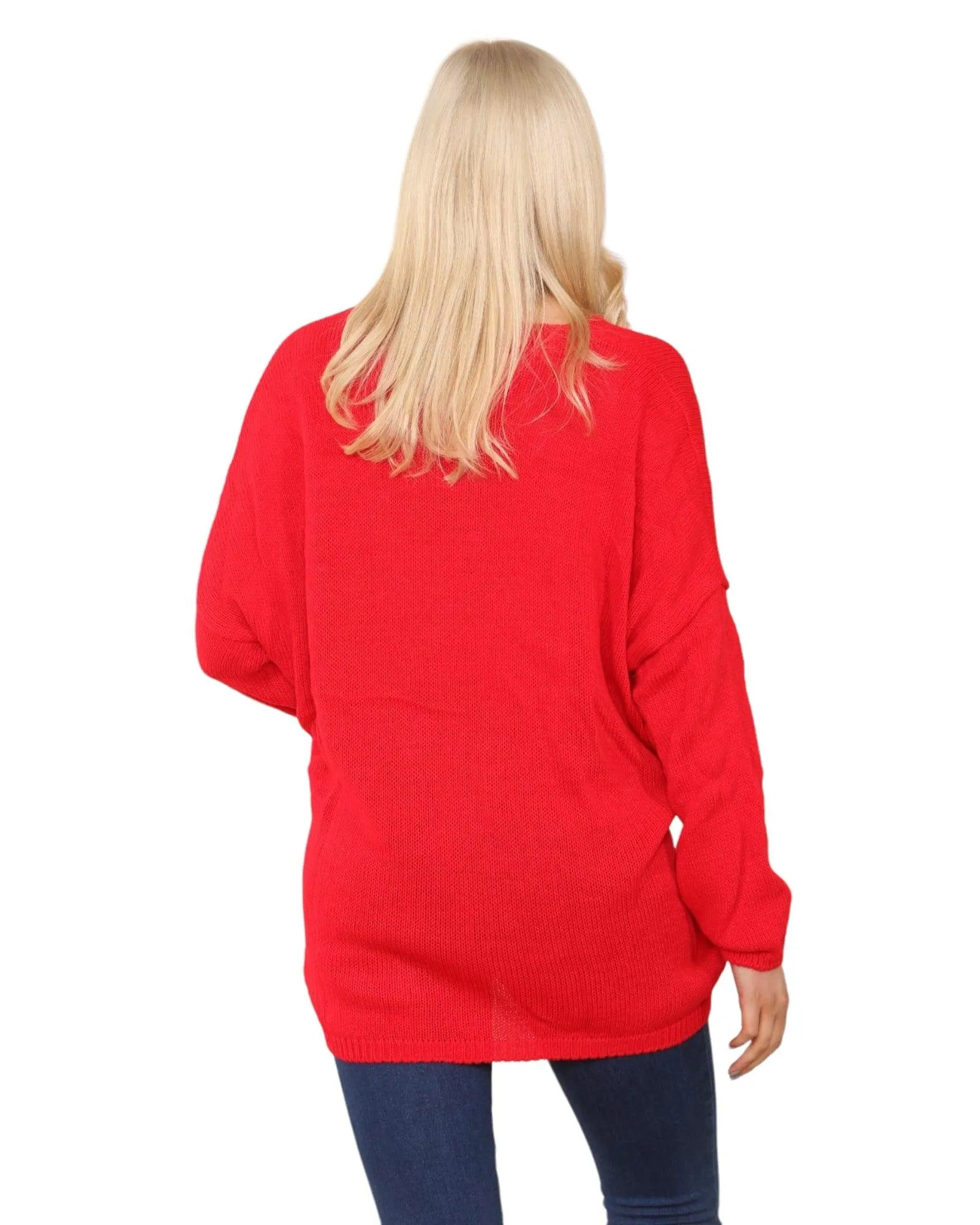 Oversized  Long Sleeve Floral Print  Knitted Jumper Top