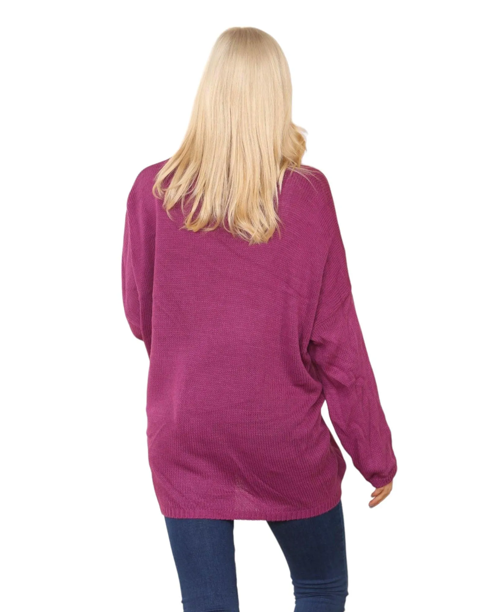 Oversized  Long Sleeve Floral Print  Knitted Jumper Top