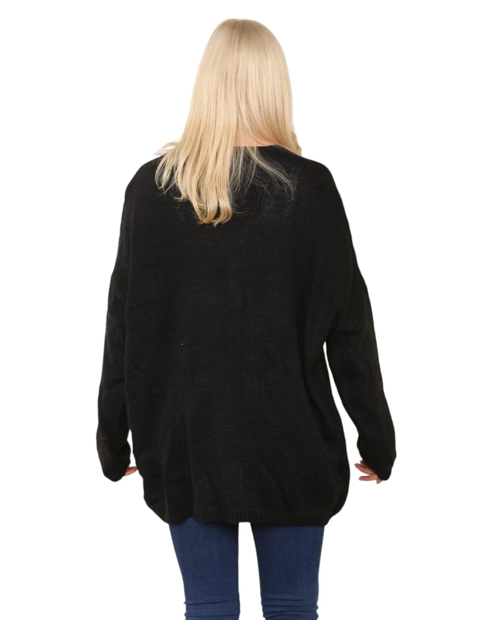 Oversized  Long Sleeve Floral Print  Knitted Jumper Top