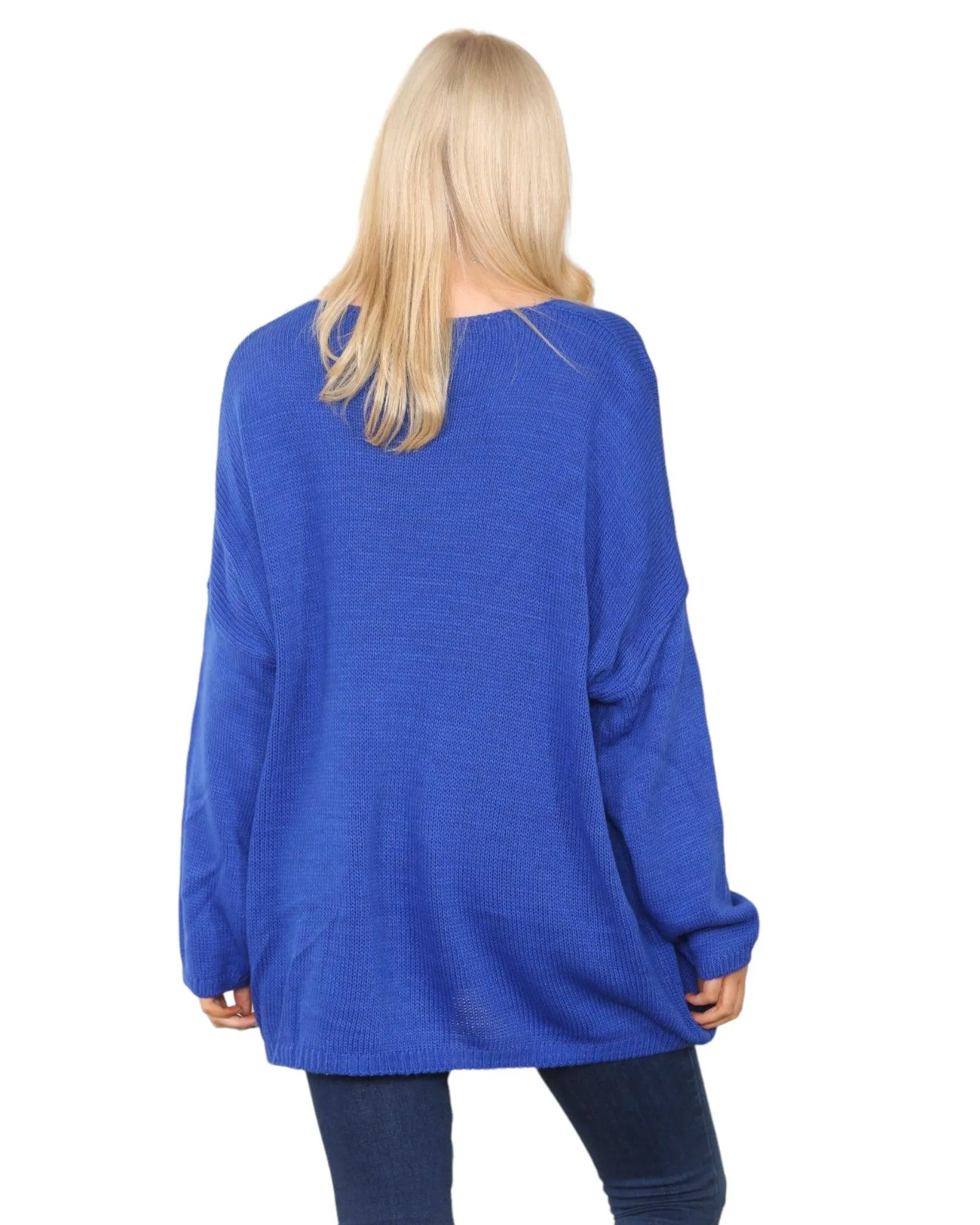 Oversized  Long Sleeve Floral Print  Knitted Jumper Top