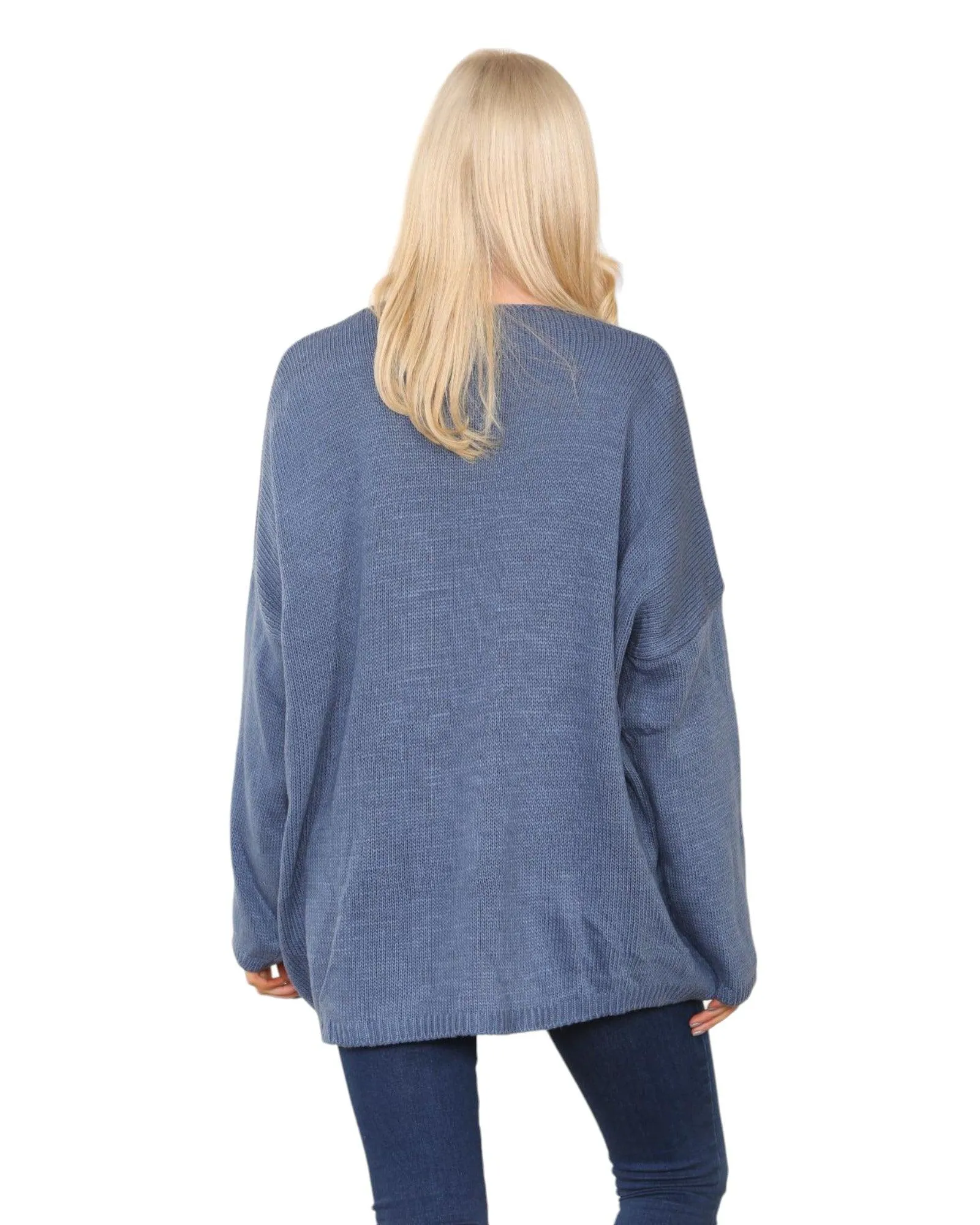 Oversized  Long Sleeve Floral Print  Knitted Jumper Top