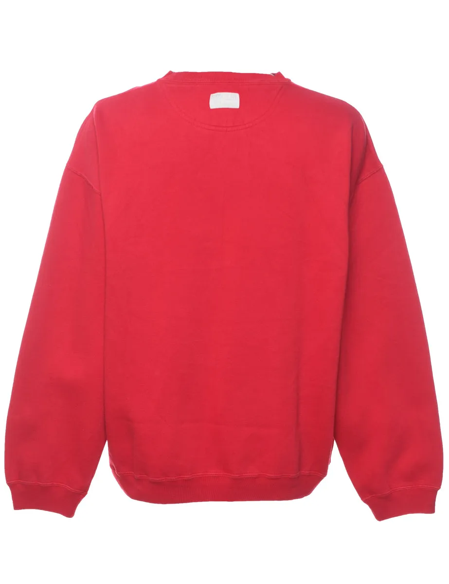 Pinehurst Embroidered Black & Red Sweatshirt - L