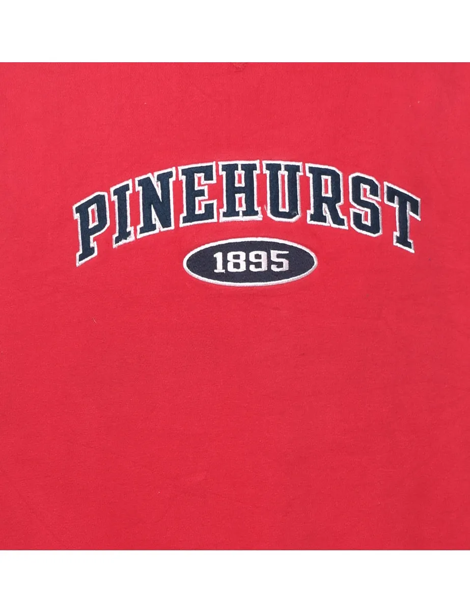 Pinehurst Embroidered Black & Red Sweatshirt - L
