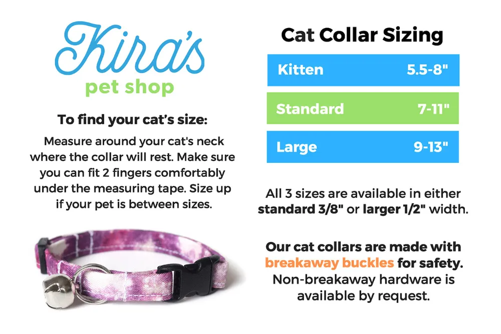 Pink & Gray Paint Lines Cat Collar