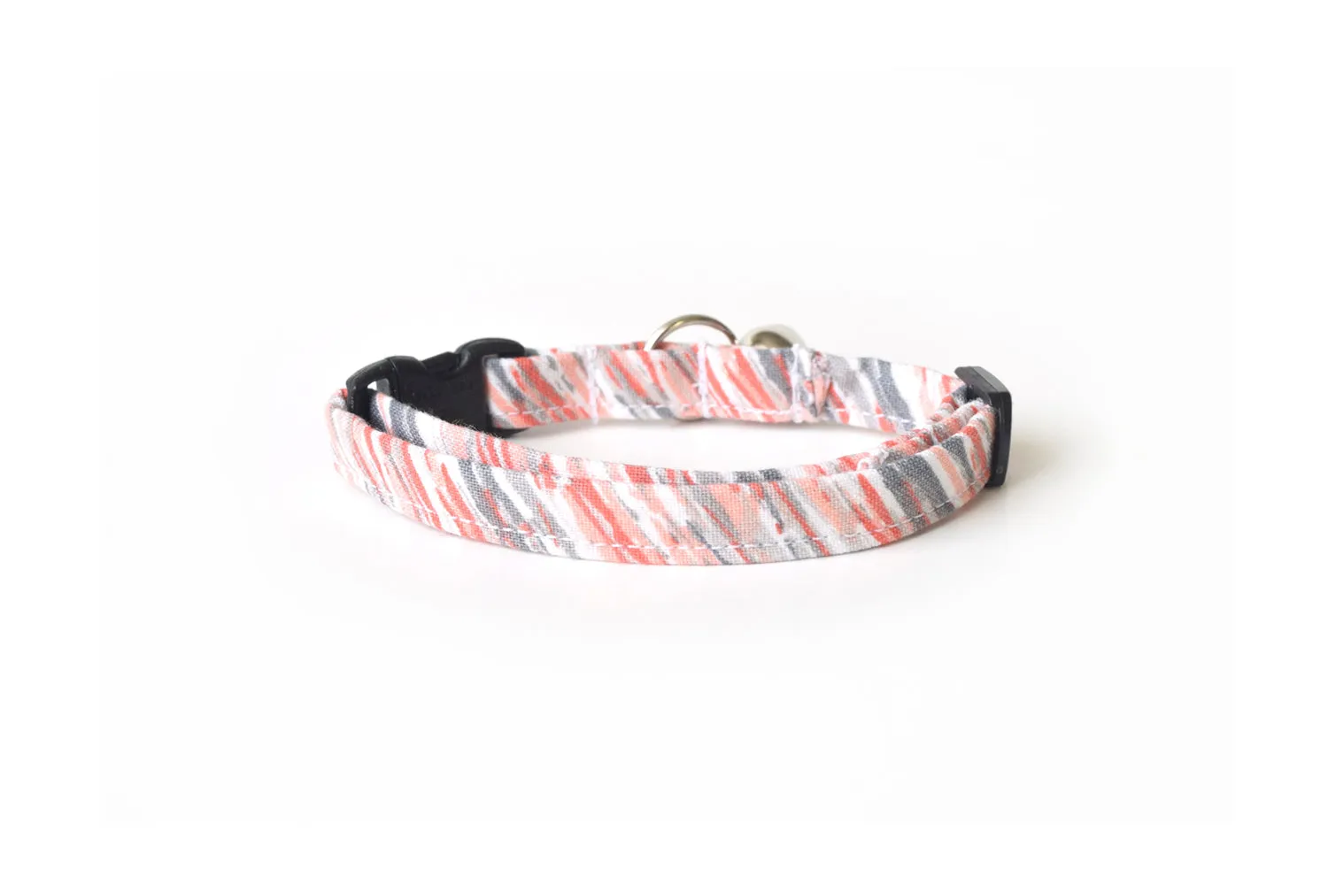 Pink & Gray Paint Lines Cat Collar