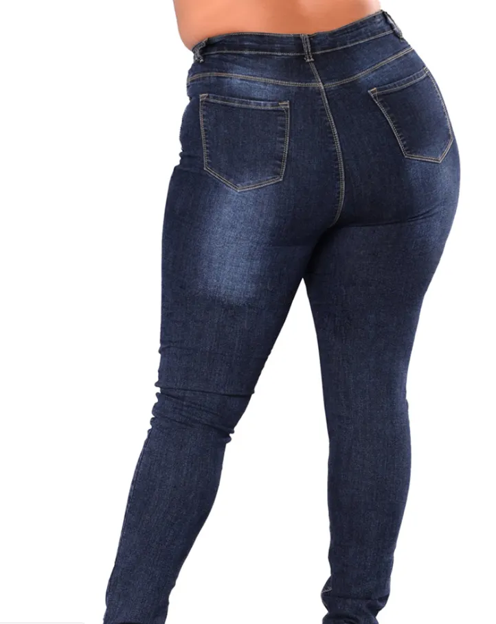 Plus Size Denim Jeans Pants