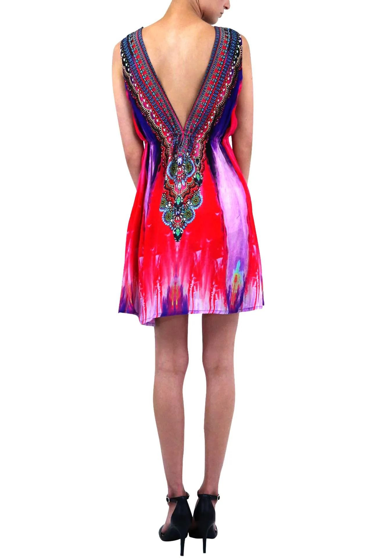 Purple Rain Printed Short Dress