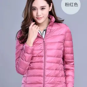 QEZER Women and Men's  Ultra Light Weight Short Down Jacket (Available in Plus Size)