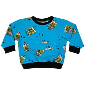 Raspberry Republic Sweatshirt with Front Pocket - Gator Blue