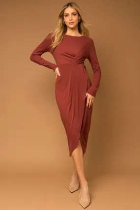 Red/Brown Twist Dress